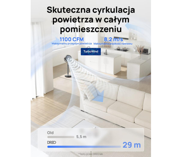 DREO Wentylator Dreo TurboPoly™ Fan 512 - 1549955 - zdjęcie 8